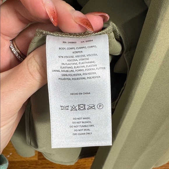 NWT Anthropologie Mare Mare Green Pleated Maxi Dress Olive Green Size XL - Picture 10 of 12